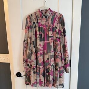 Fate patterned swing dress